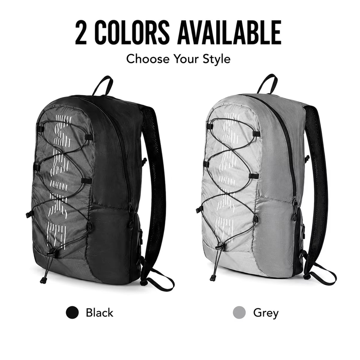 Hiking Daypack Lightweight Water-Resistant Nylon Multi-Compartment