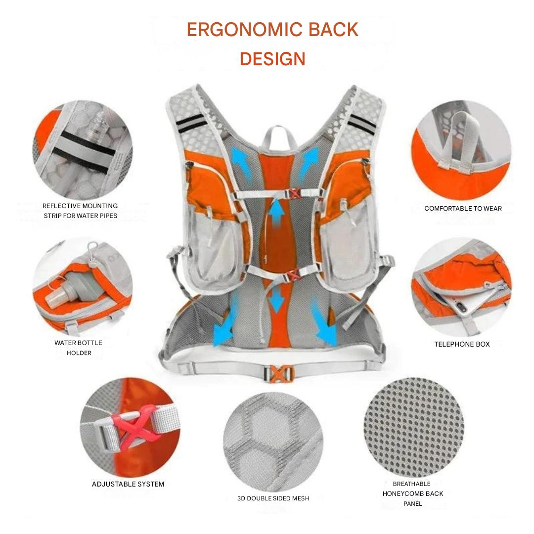 Hiking Hydration Backpack Lightweight & Waterproof 2L Bladder