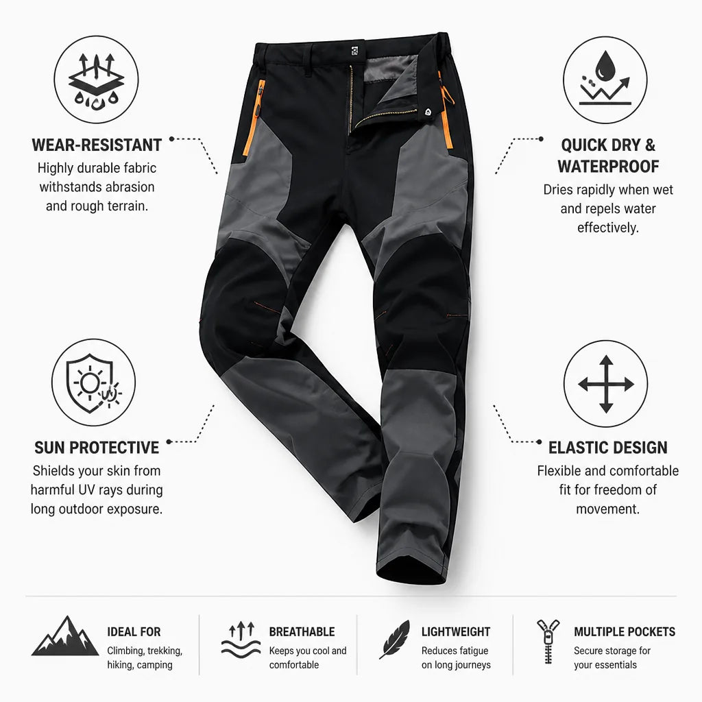 Hiking Pants Quick-Dry & Waterproof Wear-Resistant