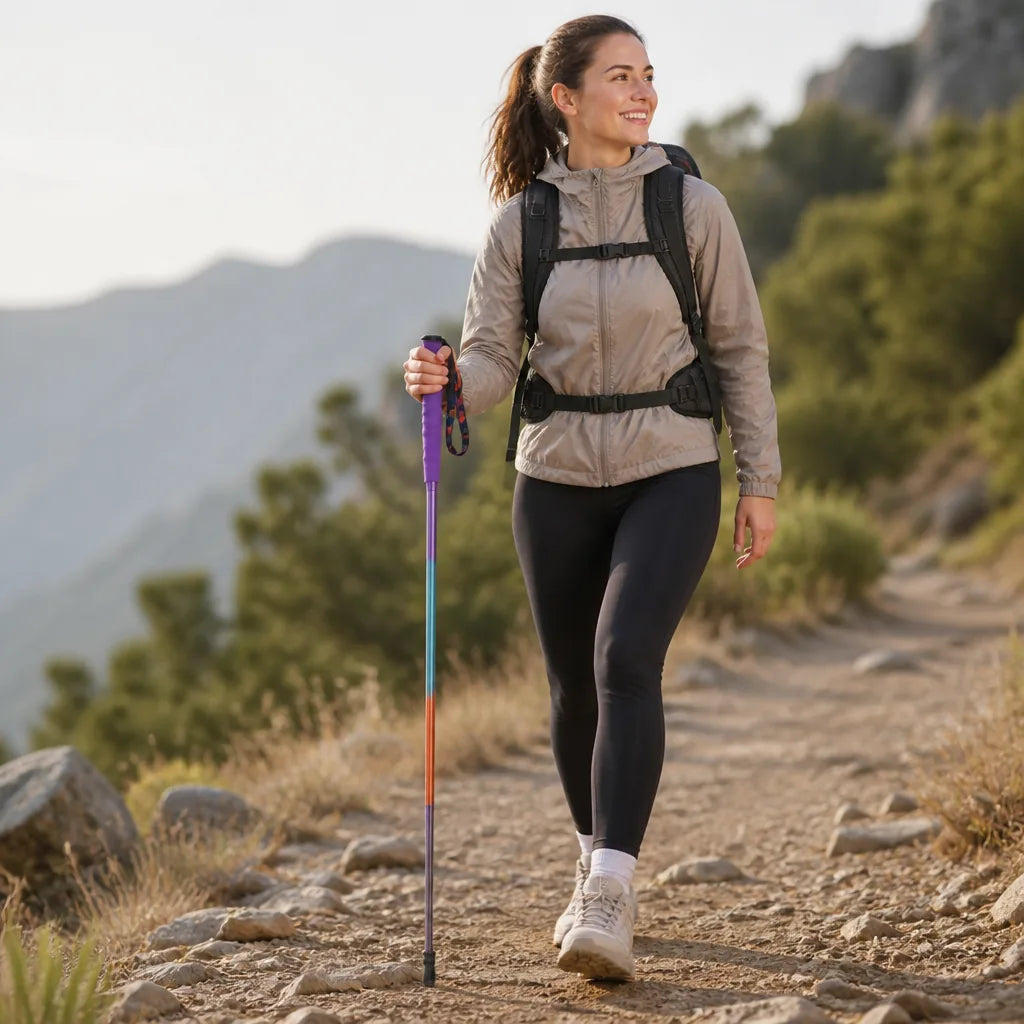 Hiking Pole 7075 Aluminum Foldable Adjustable Length