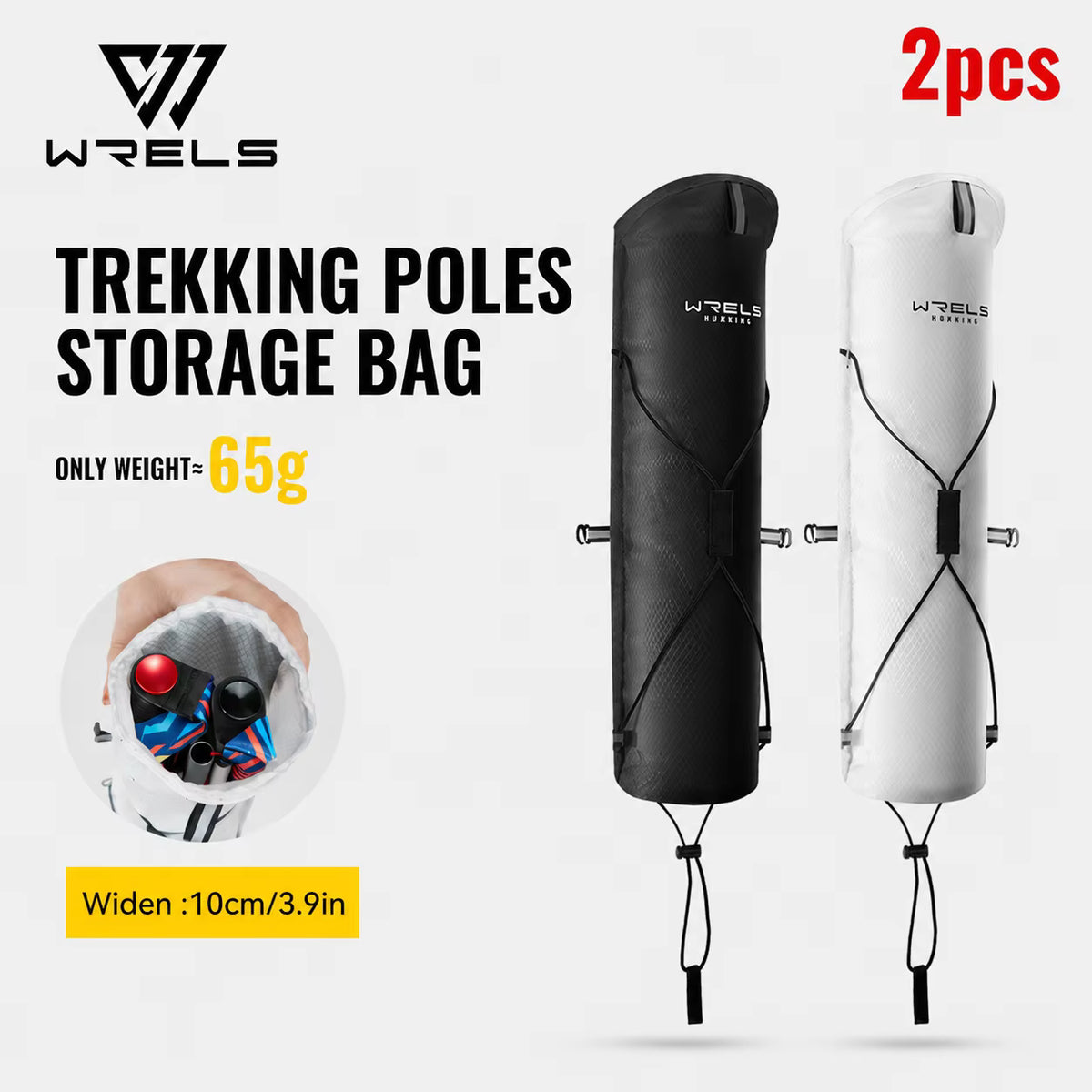 Hiking Pole Bag Lightweight Waterproof Tightening Strap