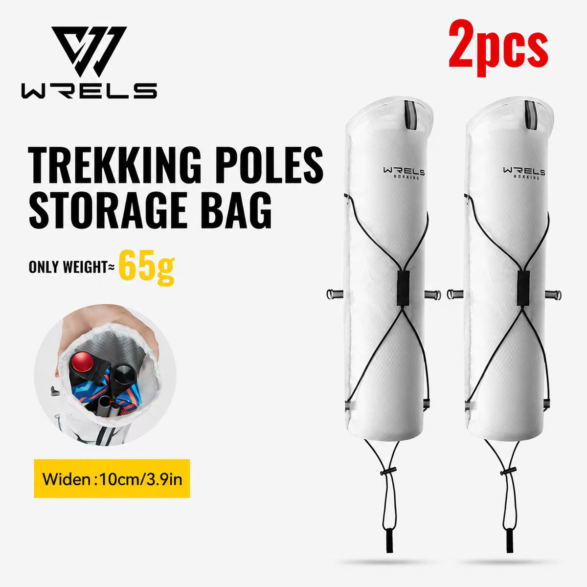 Hiking Pole Bag Lightweight Waterproof Tightening Strap