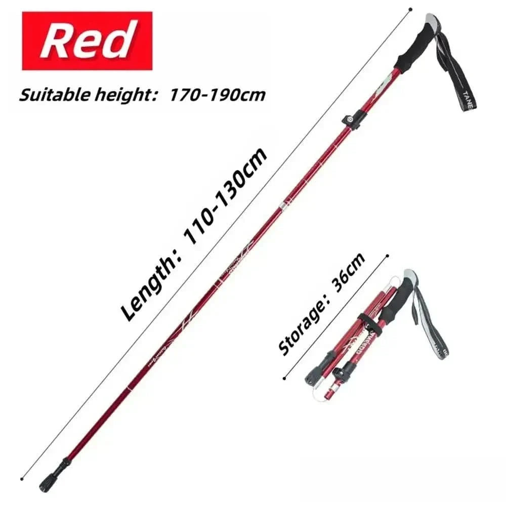 Hiking Poles Telescopic Aluminum & Carbon Fiber Soft Grip