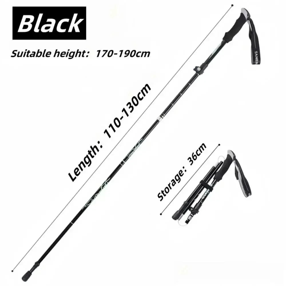 Hiking Poles Telescopic Aluminum & Carbon Fiber Soft Grip
