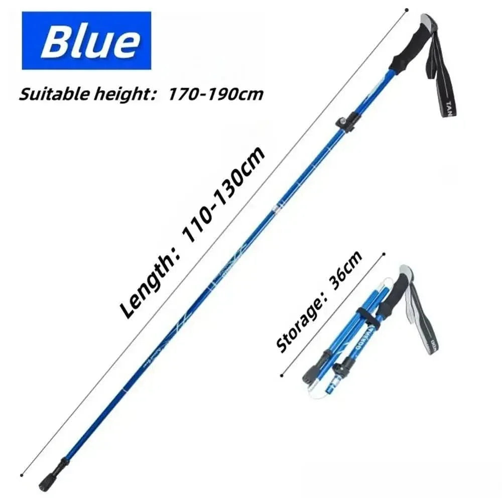 Hiking Poles Telescopic Aluminum & Carbon Fiber Soft Grip