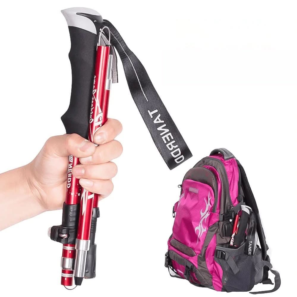 Hiking Poles Telescopic Aluminum & Carbon Fiber Soft Grip