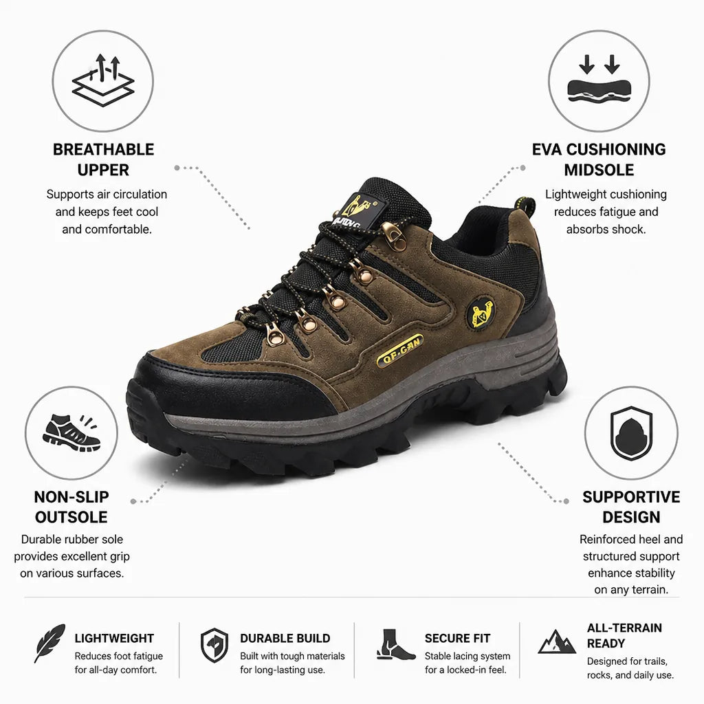 Hiking Shoes Breathable Upper EVA Cushioning Non-Slip Outsole