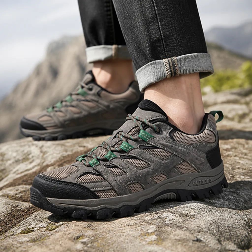 Hiking Shoes Non-Slip Rubber Sole & Water-Repellent Leather