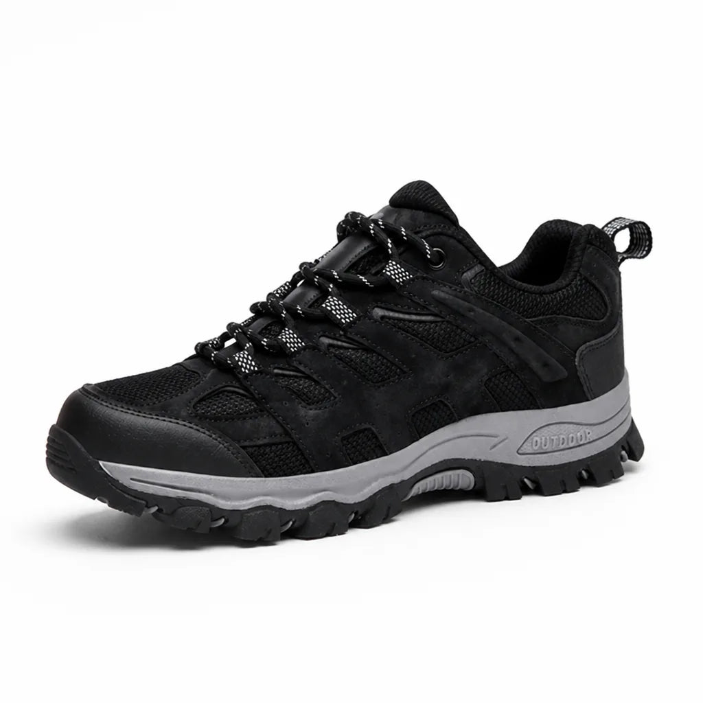 Hiking Shoes Water-Resistant Leather & Breathable Mesh Non-Slip Sole