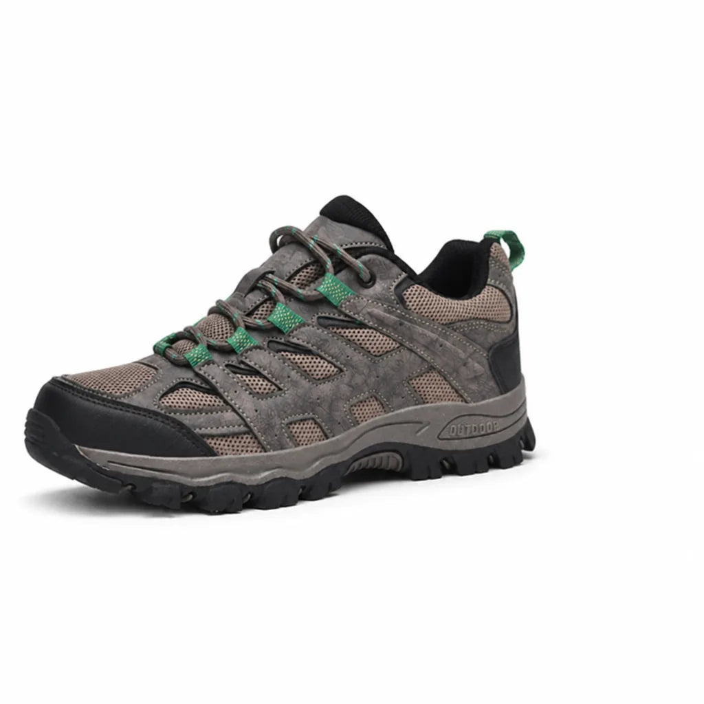 Hiking Shoes Water-Resistant Leather & Breathable Mesh Non-Slip Sole