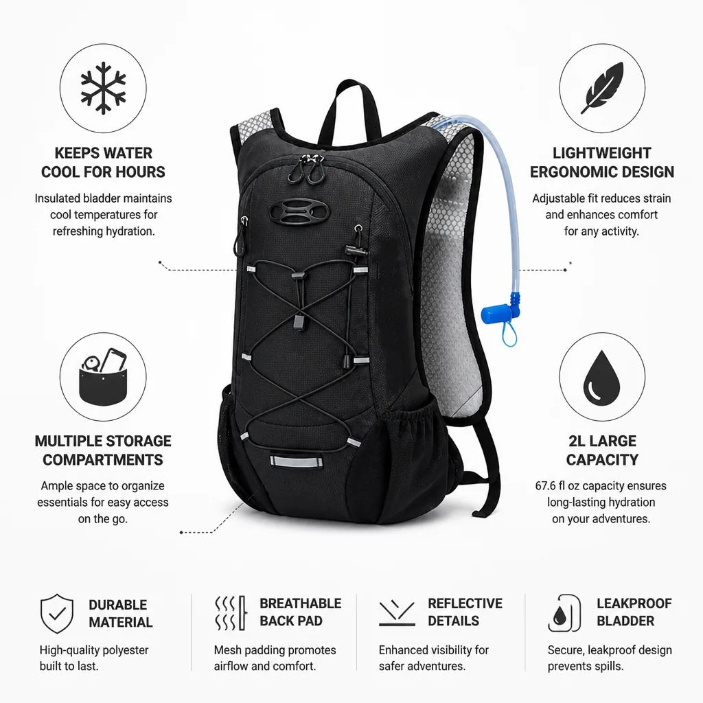 Hydration Pack Insulated Bladder 2L Capacity
