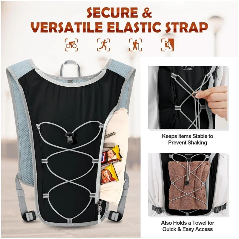 Hydration Pack Padded Straps & Breathable Back Water-Resistant