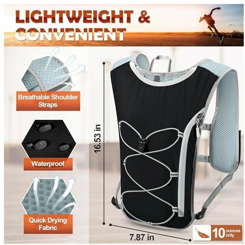 Hydration Pack Padded Straps & Breathable Back Water-Resistant