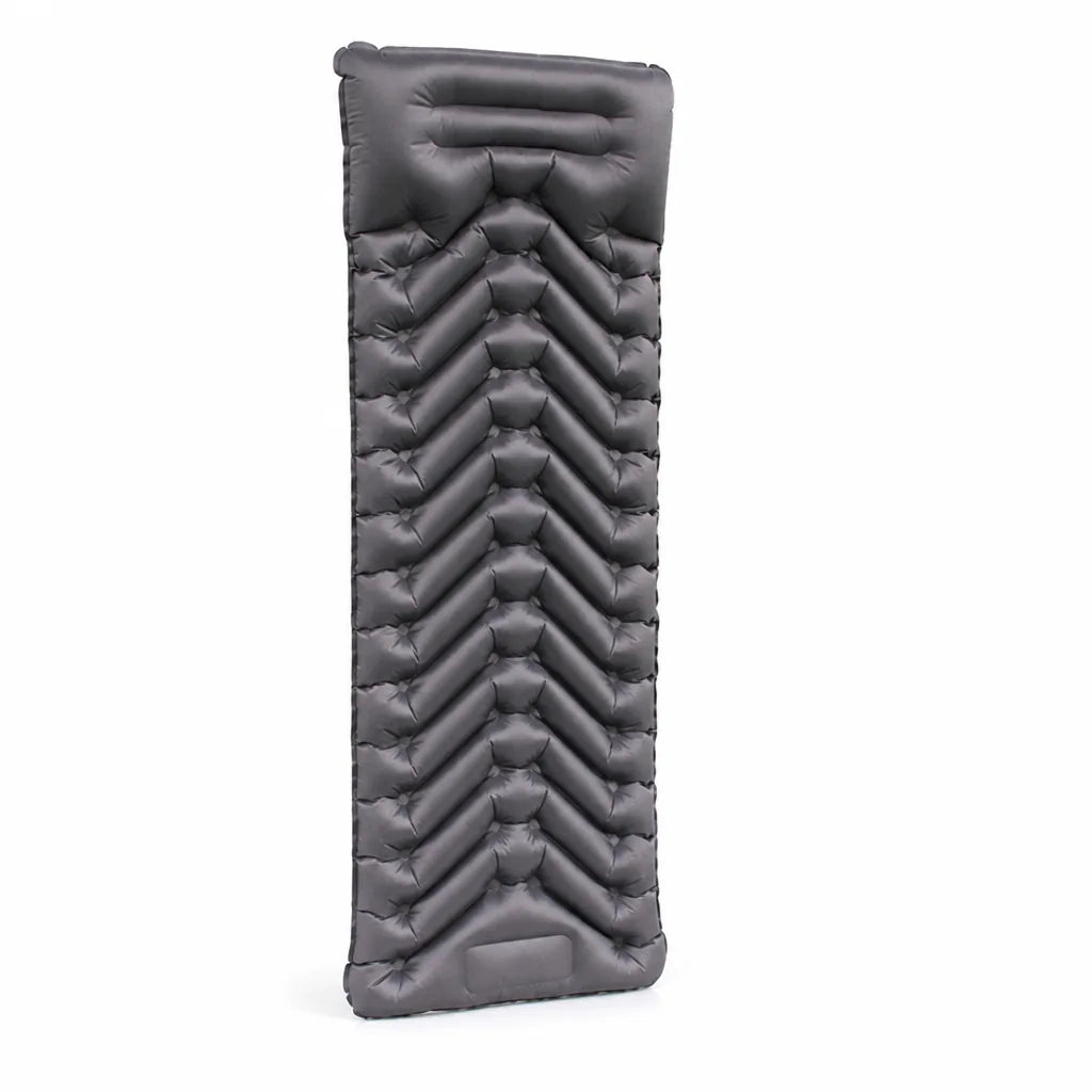 Inflatable Sleeping Pad Ergonomic Comfort Zones Lightweight & Packable