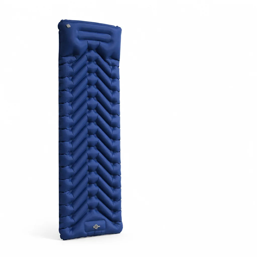 Inflatable Sleeping Pad Ergonomic Comfort Zones Lightweight & Packable