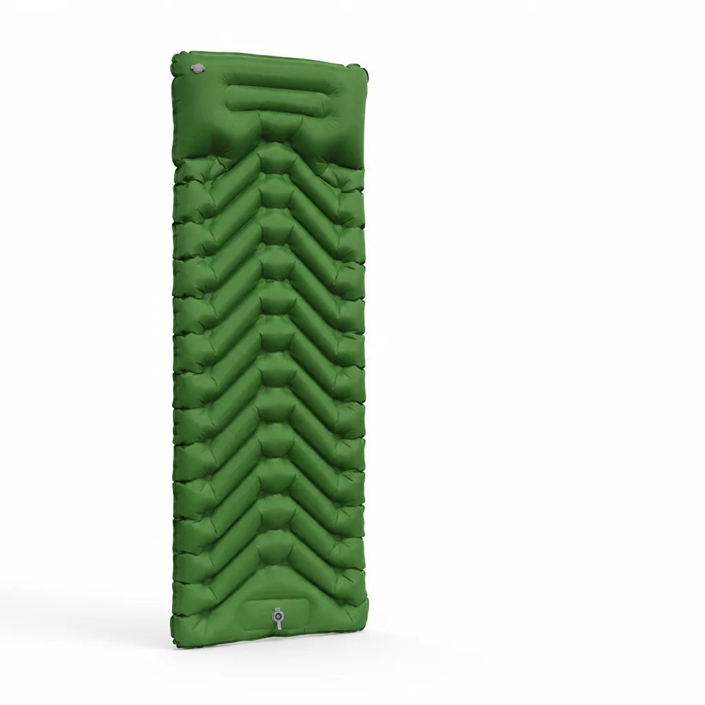 Inflatable Sleeping Pad Ergonomic Comfort Zones Lightweight & Packable