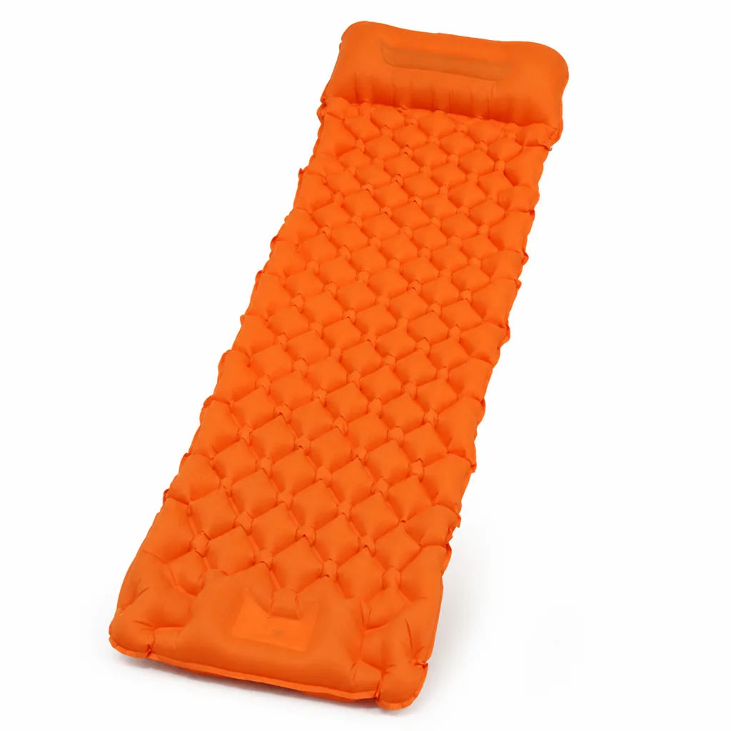 Inflatable Sleeping Pad Ergonomic Comfort Zones Lightweight & Packable