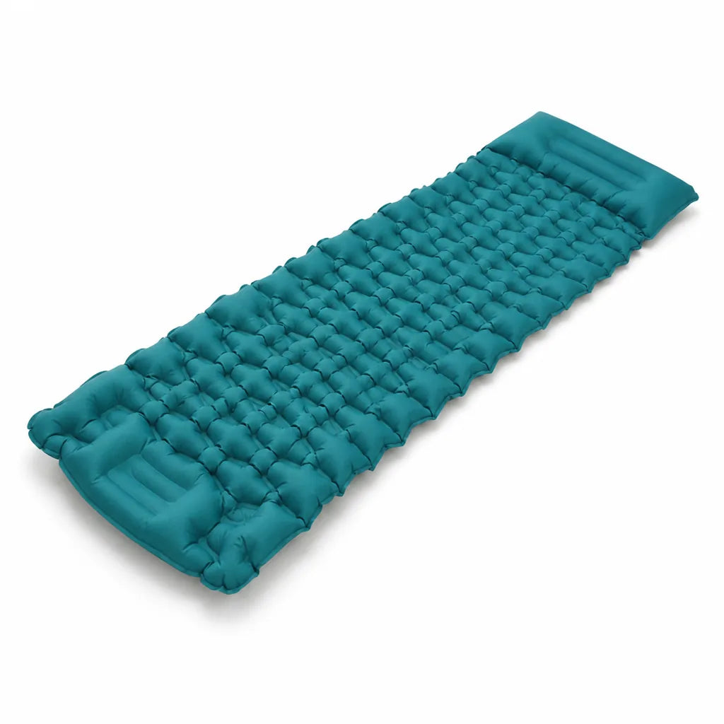 Inflatable Sleeping Pad Ergonomic Comfort Zones Lightweight & Packable