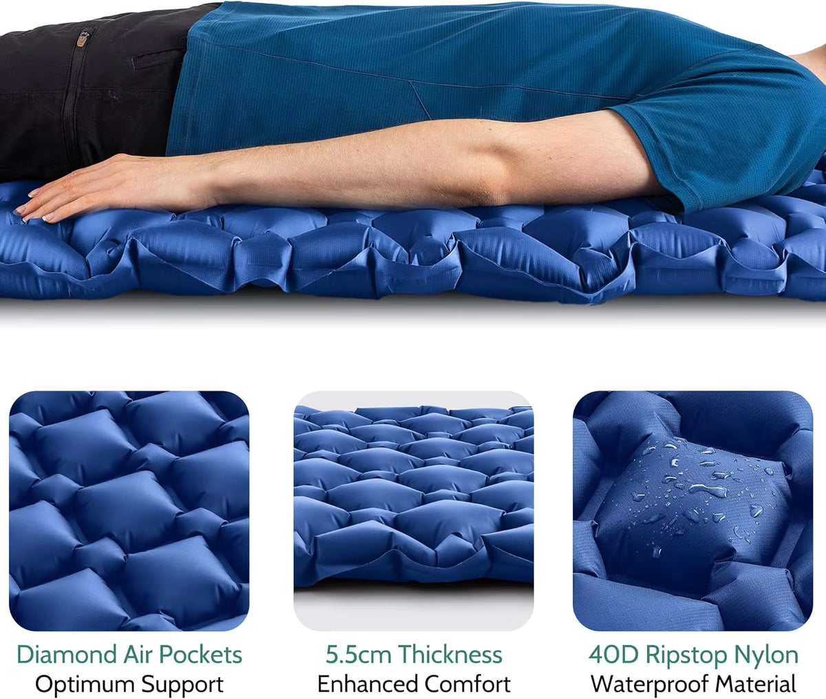 Inflatable Sleeping Pad Ultralight Foldable