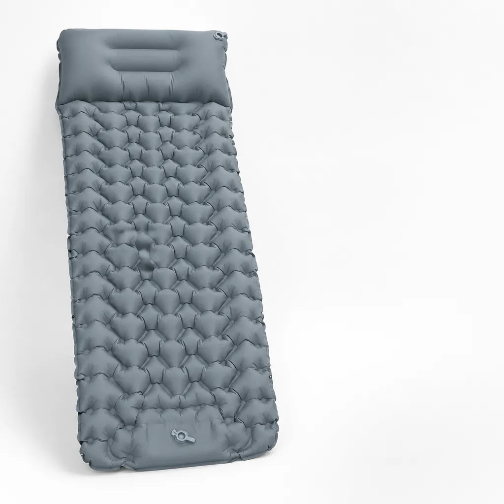 Integrated Foot Pump Built-In Pillow Inflatable Camping Mattress