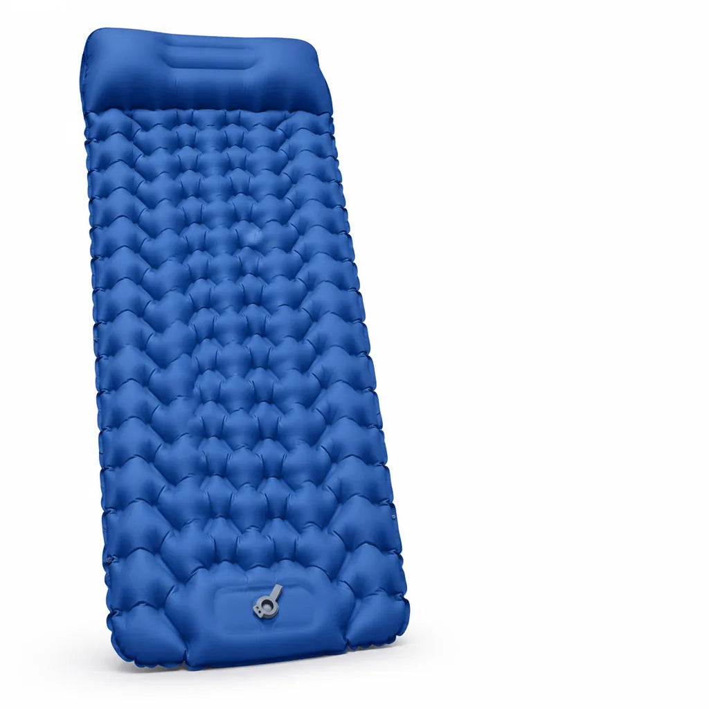 Integrated Foot Pump Built-In Pillow Inflatable Camping Mattress