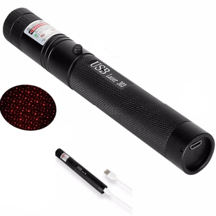 Laser Pointer Adjustable Focus Long Range USB Rechargeable