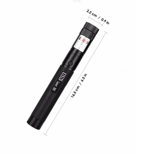 Laser Pointer Adjustable Focus Long Range USB Rechargeable
