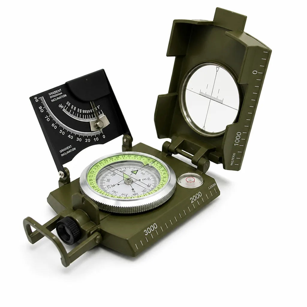 Liquid-Filled With Clinometer Multifunction Field Compass (Steel Case)