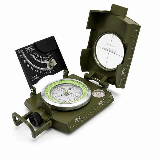 Liquid-Filled With Clinometer Multifunction Field Compass (Steel Case)