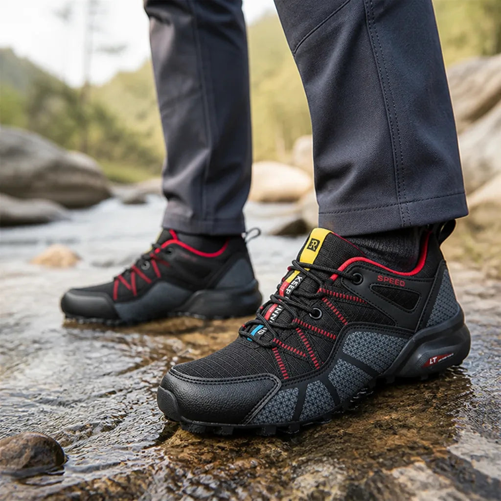 Men's Hiking Shoes Waterproof & Breathable Traction Sole