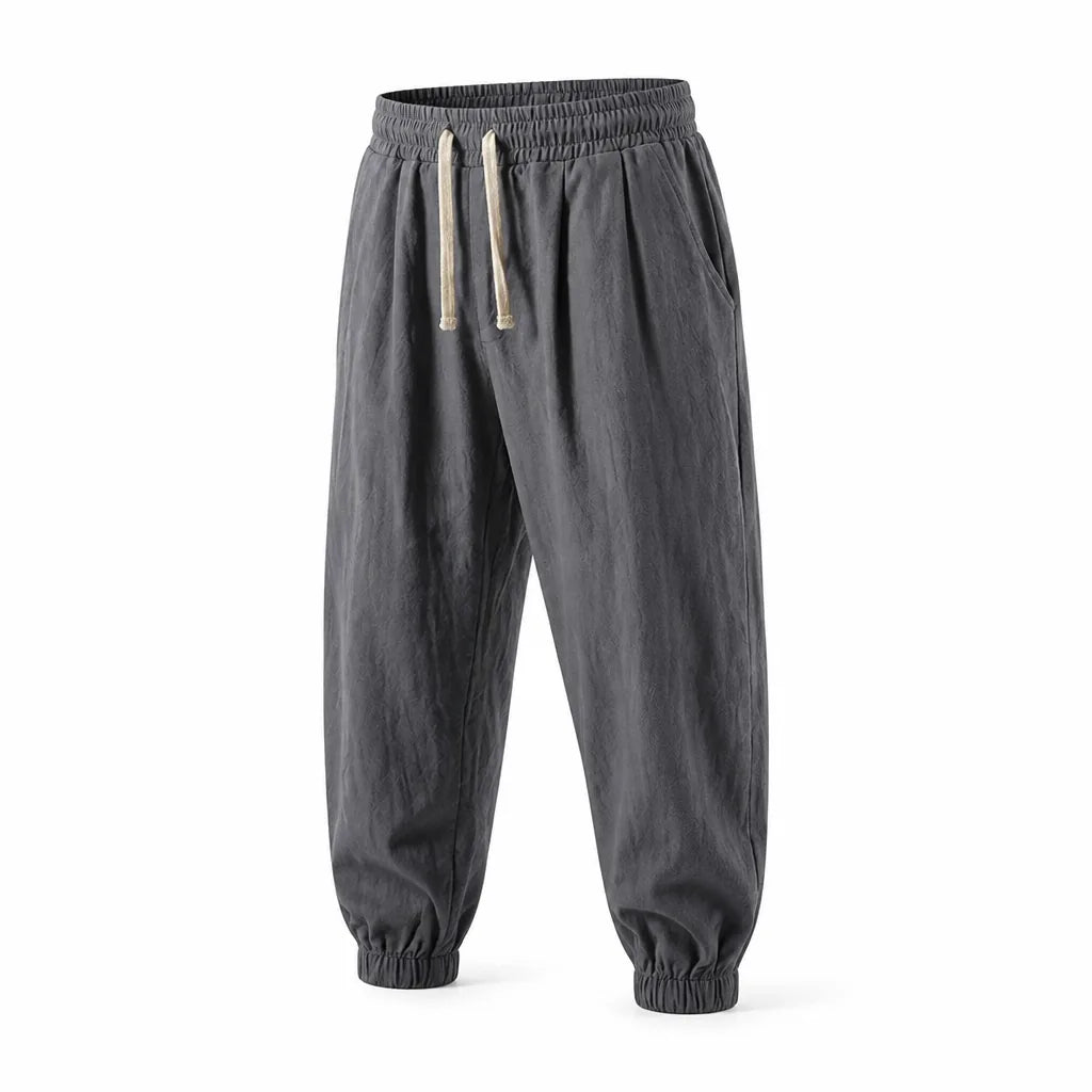 Men's Linen Pants Cotton-Linen Breathable Loose Fit
