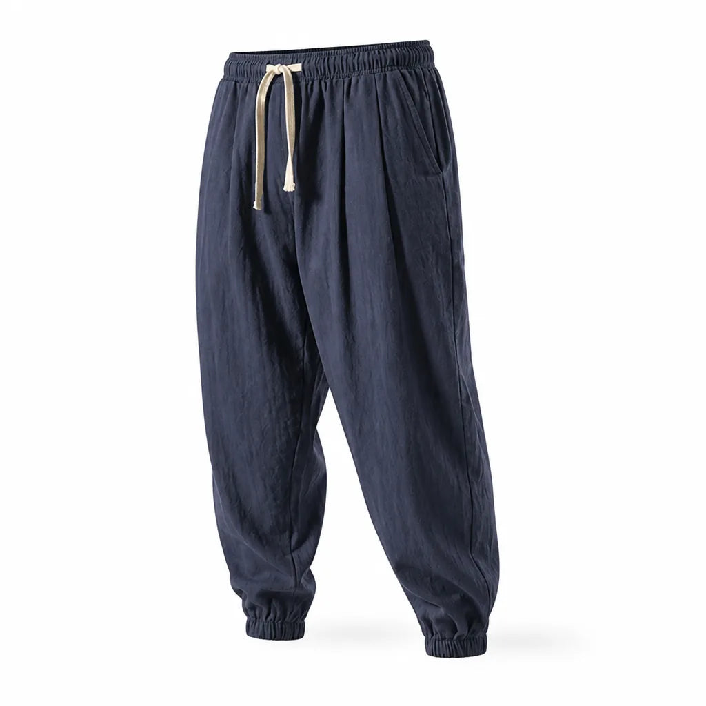 Men's Linen Pants Cotton-Linen Breathable Loose Fit