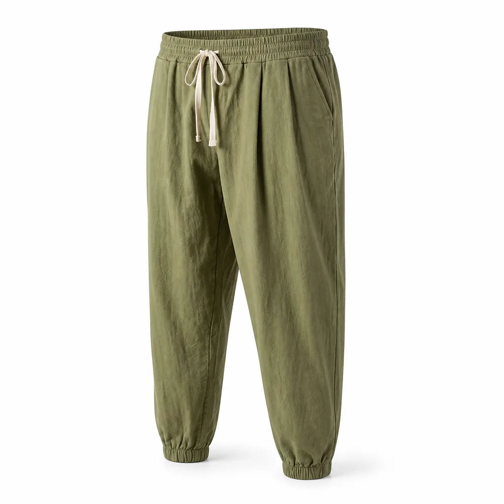 Men's Linen Pants Cotton-Linen Breathable Loose Fit