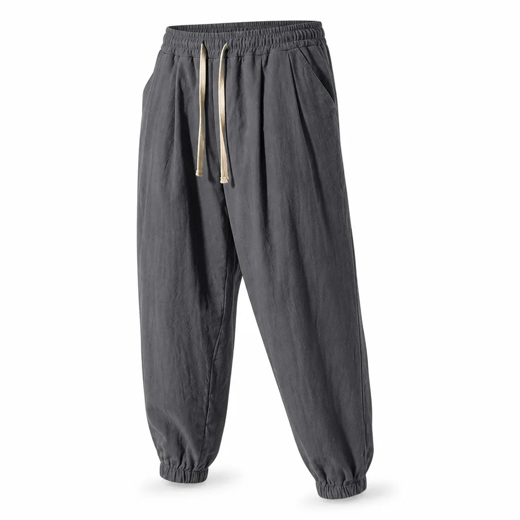 Men's Linen Pants Cotton-Linen Breathable Loose Fit