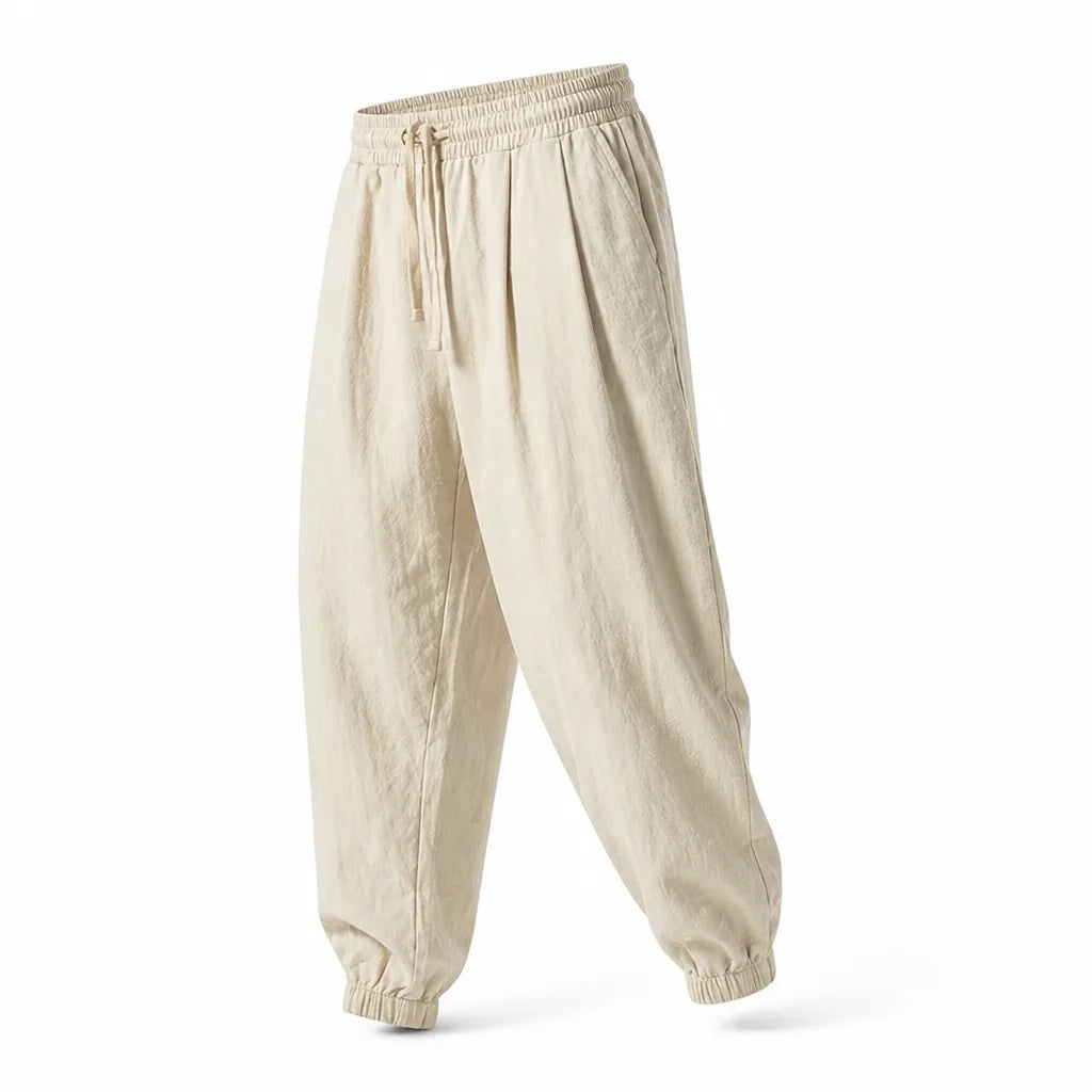 Men's Linen Pants Cotton-Linen Breathable Loose Fit