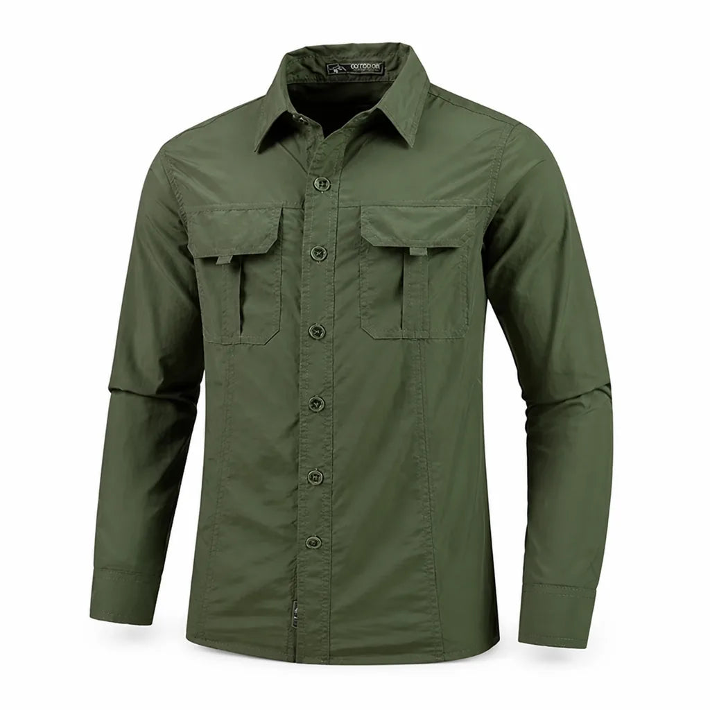 Men's Long Sleeve Hiking Shirt Lightweight Quick-Dry UV Protection
