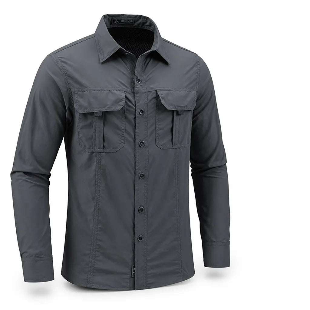 Men's Long Sleeve Hiking Shirt Lightweight Quick-Dry UV Protection