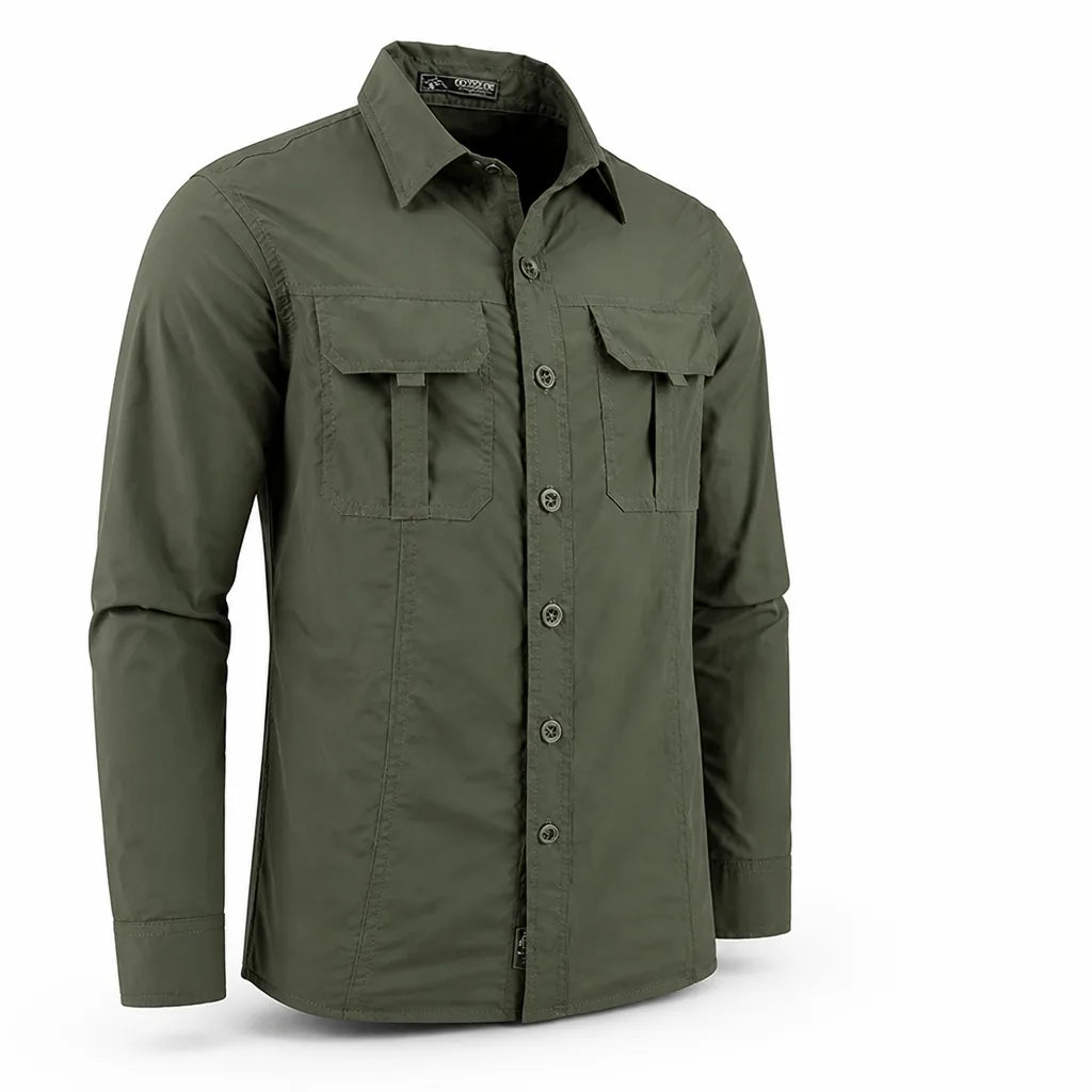 Men's Long Sleeve Hiking Shirt Lightweight Quick-Dry UV Protection