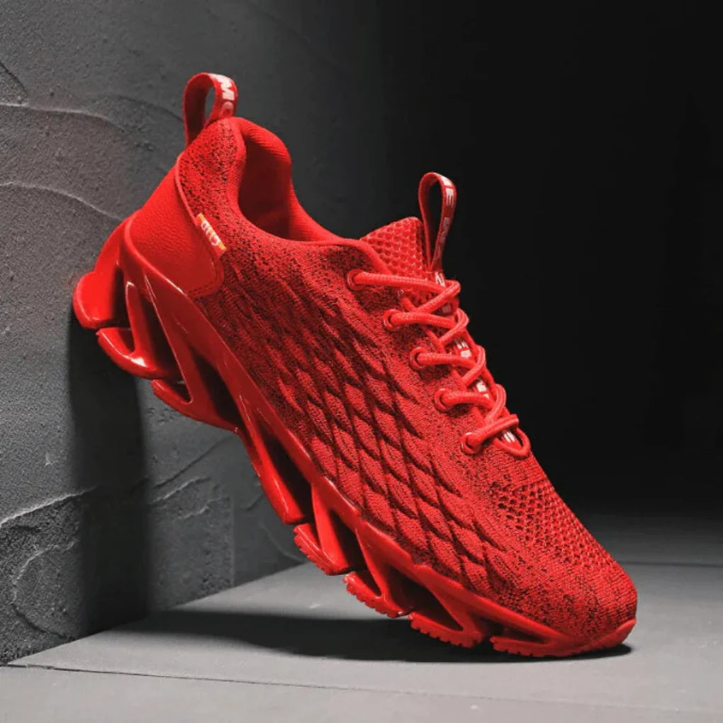 Men's Running Shoes Breathable Mesh Cushioned Midsole & Rubber Grip