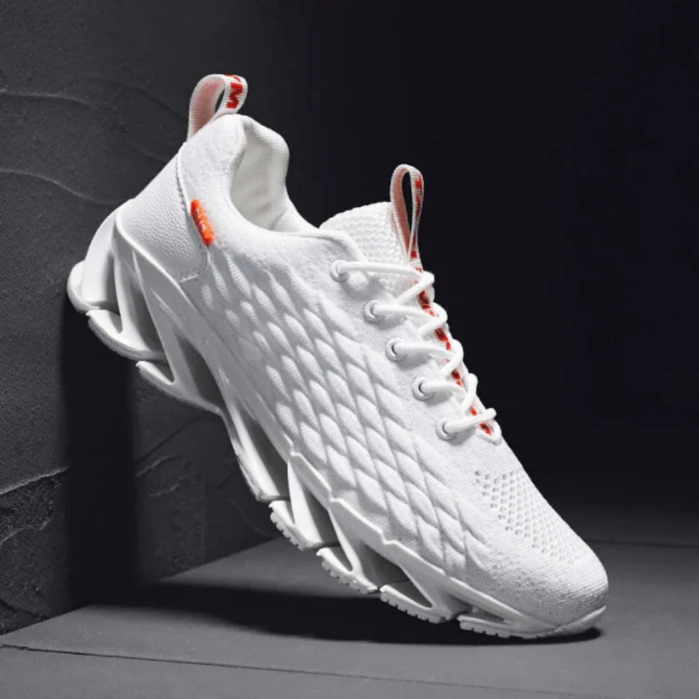 Men's Running Shoes Breathable Mesh Cushioned Midsole & Rubber Grip