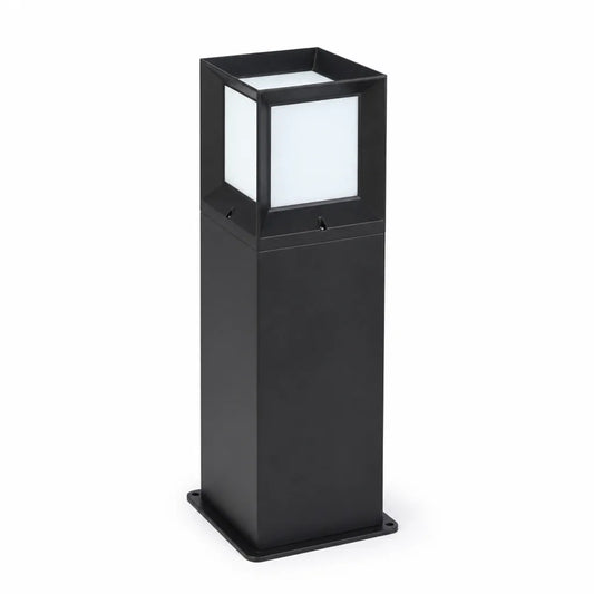 Modern Aluminum and Glass Outdoor Bollard Lamp