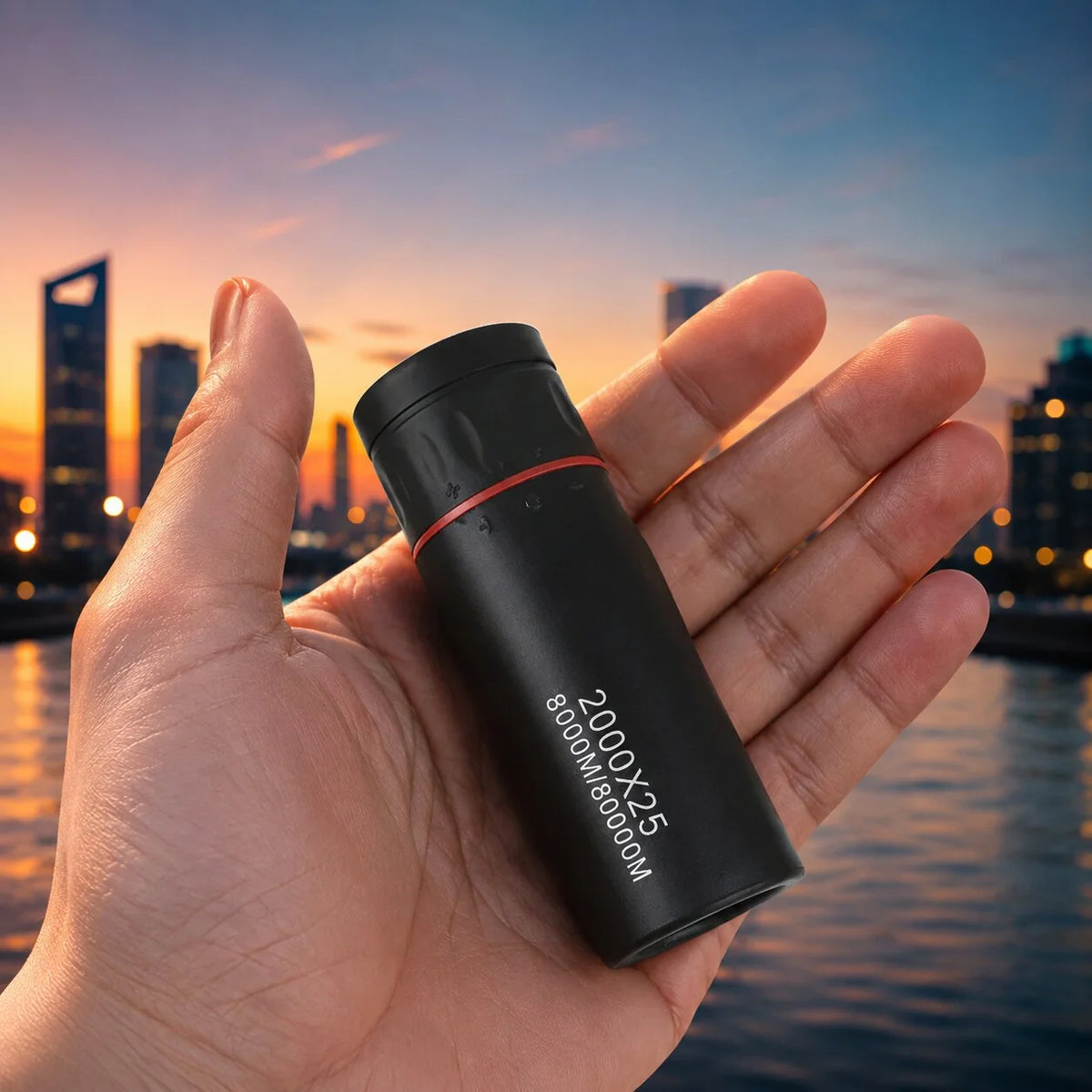 Monocular Telescope HD Optics & Smartphone Adapter Anti-Slip Grip
