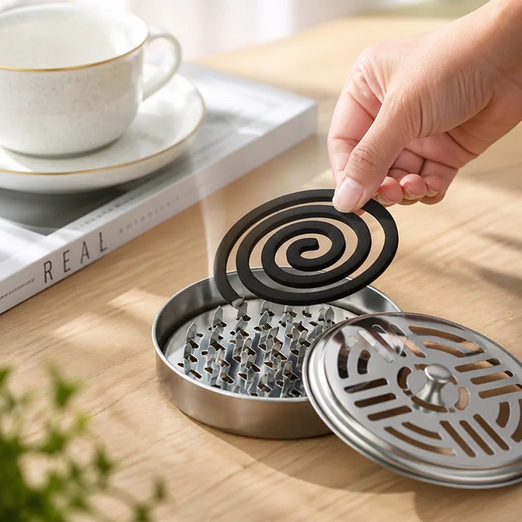 Mosquito Coil Holder Stainless Steel Serrated Ash Tray