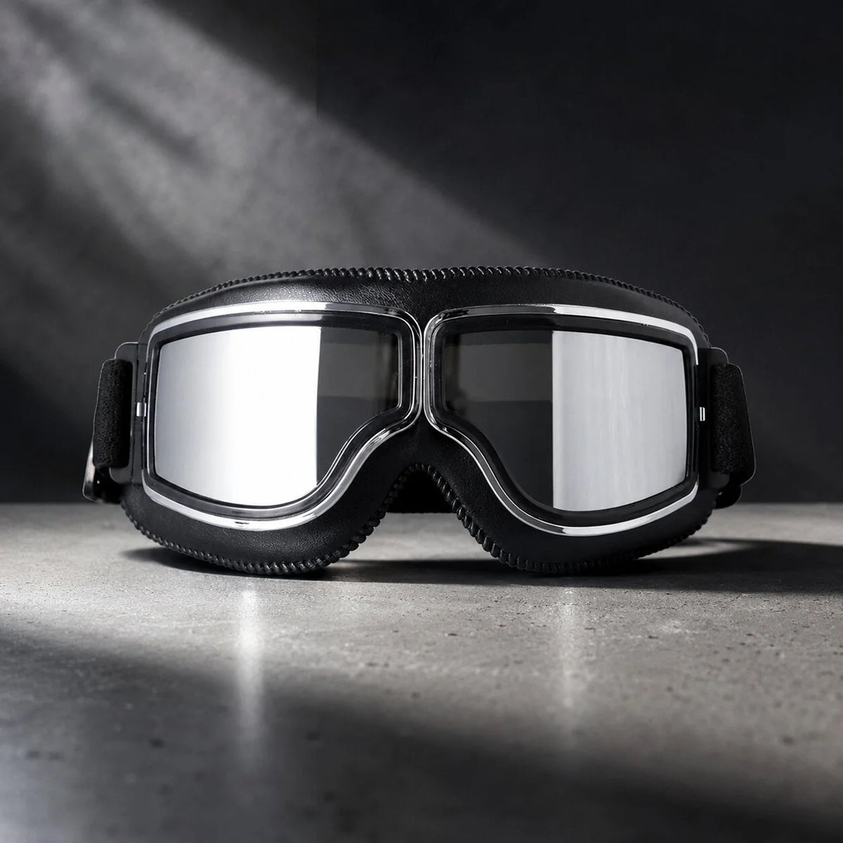 Motorcycle Goggles Impact-Resistant Polycarbonate UV Protection & Glasses-Friendly Fit