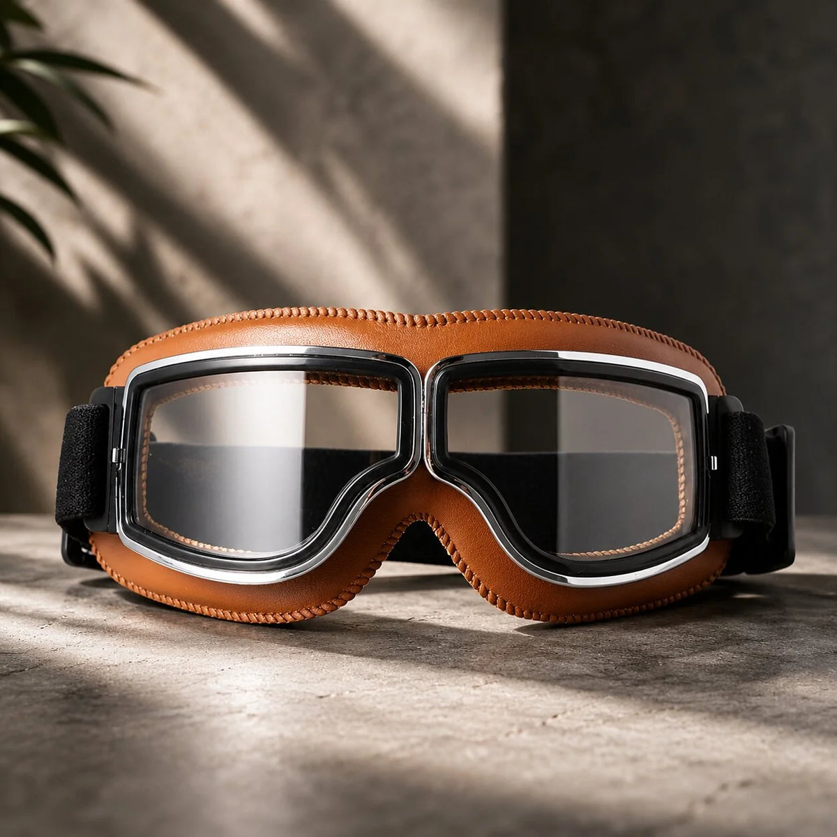 Motorcycle Goggles Impact-Resistant Polycarbonate UV Protection & Glasses-Friendly Fit
