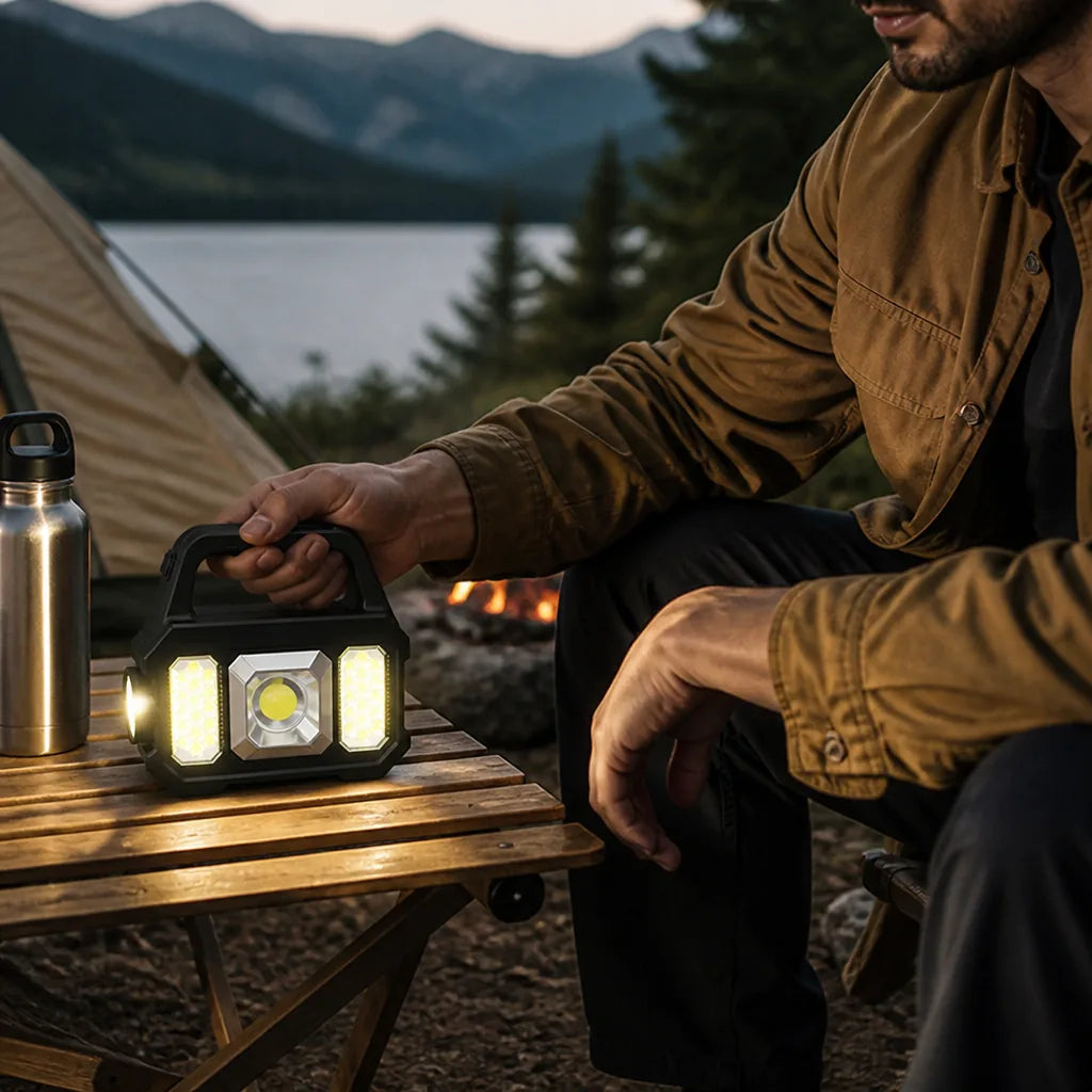 Multifunction Camping Light with Focus Beam (Side Light, Rechargeable)