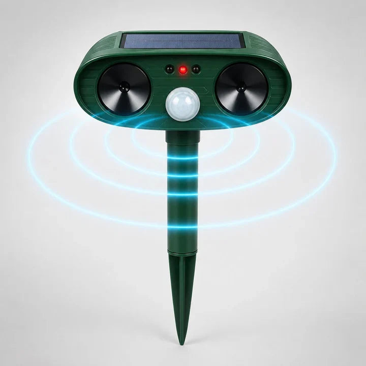 Outdoor Animal Repeller Solar-Powered Motion-Activated Ultrasonic