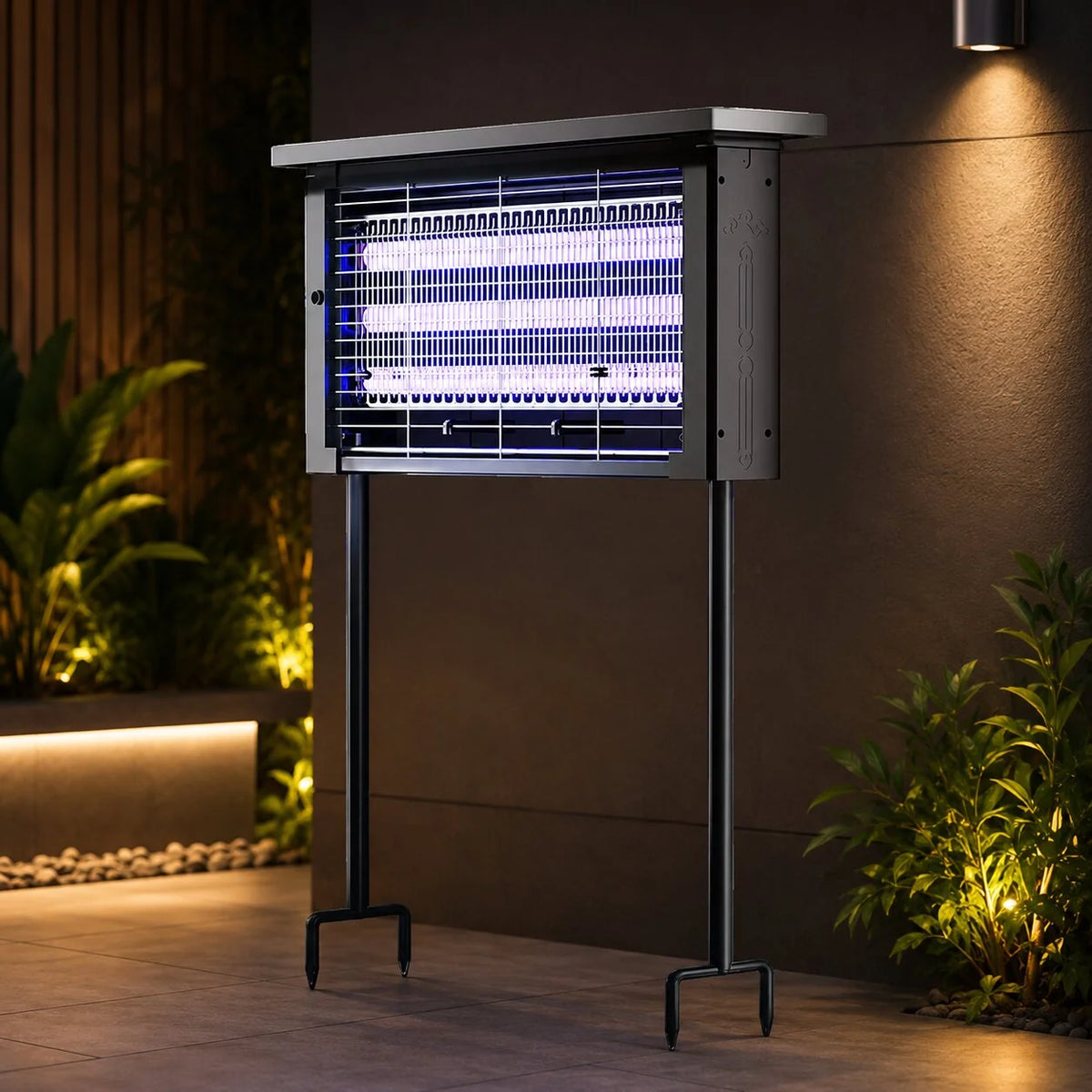 Outdoor Bug Zapper Light Solar & USB Charging Dusk-to-Dawn