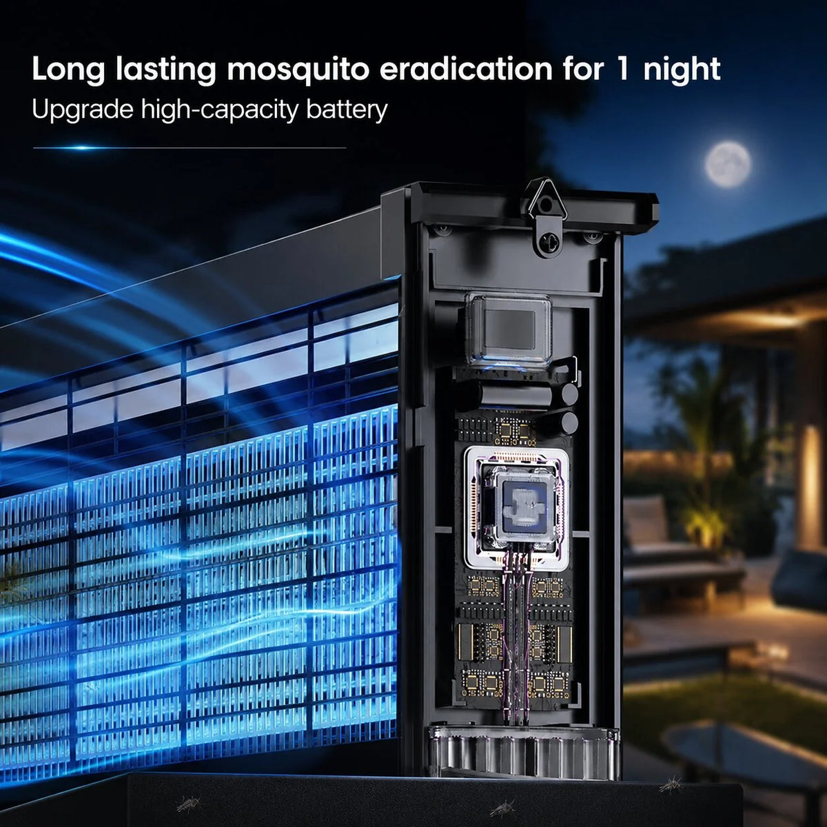 Outdoor Bug Zapper Light Solar & USB Charging Dusk-to-Dawn