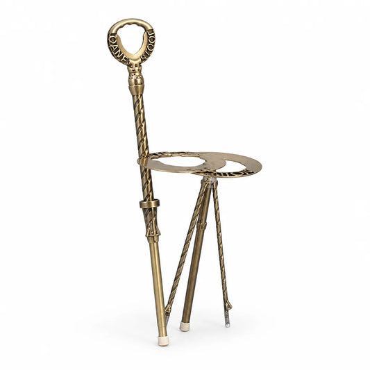 Outdoor Foldable Two-in-One Aluminum Alloy Walking Stick Stool